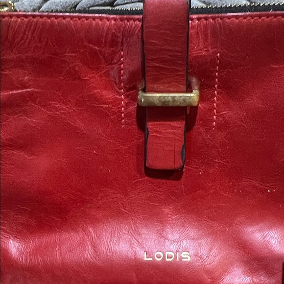 Lodis Crimson Leather Crossbody Bag - Picture 2 of 12